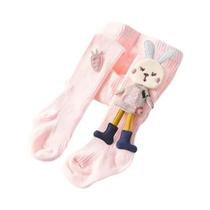 Meias-calças De Algodão Tricotadas Para Meninas, Com Desenho De Coelho, Macias E Lisas, Para