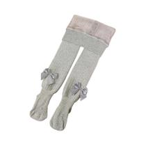 Meias-calças De Cashmere Grossas Com Laço Para Meninas, Leggings Justas Para Idades De 1 a 9 Anos