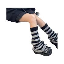 Meias-calças De Tricô Grossas E Quentes Para Mulheres, Listradas Largas, Estilo Lolita JK, Para