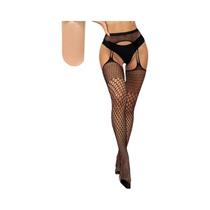 Meias-calças Elásticas Pretas Com Listras E Cinto De Ligas Sem Entrepernas Para Mulheres, Lingerie