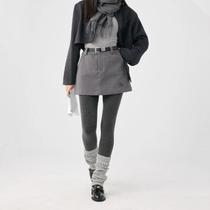 Meias-calças Femininas De Cintura Alta Em Malha, Pretas, Elásticas, Para Outono/inverno, Estilo Y2K,