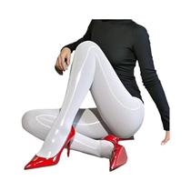 Meias-calças Femininas De Óleo De Cavalo, Tamanho Grande, Transparentes, Brilhantes, Finas,