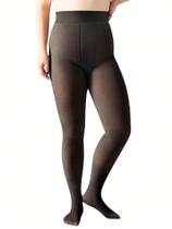 Meias-calças plus Size De Inverno Com Controle De Barriga, Forradas Com Fleece, Luxtrada, Leggings Meias-calças plus Size De Inverno Com Controle De Barriga, Forradas Com Fleece, Luxtrada, Leggings