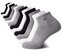 Meias Calvin Klein Athletic acolchoadas, corte em quatro partes, 7-12 (pacote com 12)