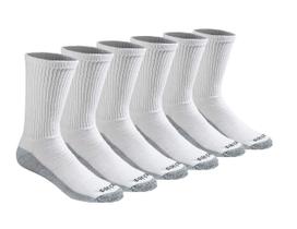 Meias Cano Médio Dickies Dri-Tech Controle de Umidade Branco Pacote com 6 Meias Cano Médio Dickies Dri-Tech Controle de Umidade Branco Pacote com 6