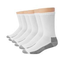 Meias cano médio Hanes brancas, pacote com 6 pares, tamanho 6 a 12 US Meias cano médio Hanes brancas, pacote com 6 pares, tamanho 6 a 12 US