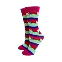 Meias Casuais Longas Coloridas De Desenho Animado De Gato Para Homens E Mulheres, Tamanho 35-44,