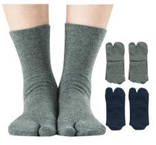 Meias chinelos UBUMO masculinas Tabi Split Toe Geta Cotton x4 Meias chinelos UBUMO masculinas Tabi Split Toe Geta Cotton x4