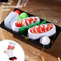 Meias Coloridas De Sushi De Salmão Em Caixa De Presente Para Homens E Mulheres, Tendência Casual E