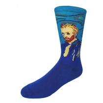 Meias Coloridas Divertidas Obras de Artistas Clássicos - Autorretrato (Van Gogh)