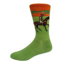 Meias Coloridas Divertidas Obras de Artistas Clássicos - Corrida de Cavalos (Edgar Degas)
