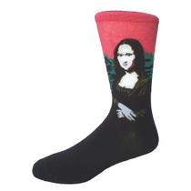 Meias Coloridas Divertidas Obras de Artistas Clássicos - Monalisa Rosa (Leonardo da Vinci)