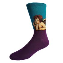 Meias Coloridas Divertidas Obras de Artistas Clássicos - O Anjo (Raffaello Santi)