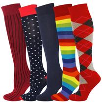 Meias compridas até o joelho Mysocks Plaid Design, pacote múltiplo 602