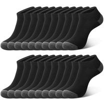 Meias COOVAN, almofada atlética de corte baixo no tornozelo para homens (10 pares)