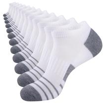 Meias COOVAN Black Ankle Low Cut para homens (12 pares)