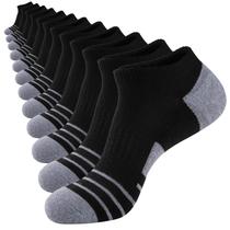 Meias COOVAN Black Ankle Low Cut para homens (12 pares)
