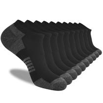 Meias COOVAN Low Cut, 10 pares para homens, tamanho 13-15, cinza