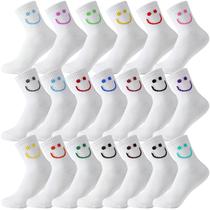 Meias Cuffbow Crazy Funny Emotion para mulheres, pacote com 20