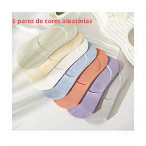 Meias Curtas Femininas De Verão Em Malha Fina, 5 Pares, Respiráveis E Anti-Odor