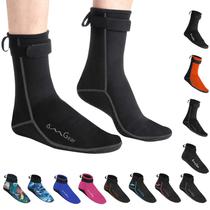 Meias de água OMGear Neoprene de 3 mm de corte alto para homens e mulheres