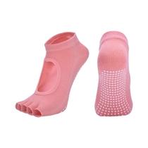 Meias De Algodão Antiderrapantes Para Yoga E Pilates Femininas Respirável Sem Costura Com Cinco