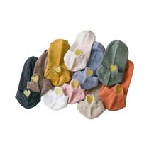Meias de Algodão Bordadas para Mulheres - 10 Pares com Cores Doces