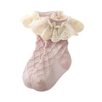 Meias De Algodão Com Renda Para Meninas Bebês E Crianças, Estilo Princesa, Uniforme Casual