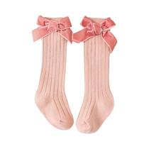 Meias de Algodão para Bebê Menina - Com Laço e Design de Princesa - Tamanhos 0-8 Anos