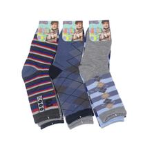 Meias de algodão para crianças e jovens, modelos de 12 pares