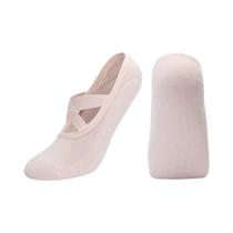 Meias De Algodão Para Dança Yoga Pilates Femininas Com Fundo De Toalha Antiderrapante E Respirável