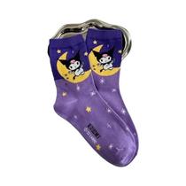 Meias De Algodão Respiráveis Até O Joelho Para Meninas HelloKitty Cinnamoroll Kuromi, Estilo