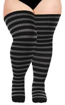 Meias de altura na coxa Moon Wood Plus Size, algodão, Halloween Meias de altura na coxa Moon Wood Plus Size, algodão, Halloween