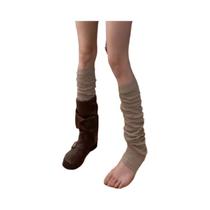 Meias De Ballet Cinza Para Mulheres, Comprimento Até a Panturrilha, Aquecedores De Pés Para O Outono