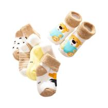 Meias De Bebê Para Outono E Inverno, 5 Pares, Quentes, Grossas, Com Padrão De Estrelas E Bolinhas,