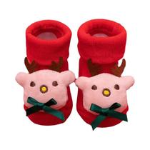 Meias De Bebê Tricotadas Para Recém-Nascidos E Crianças Pequenas Com Design Fofo De Boneco De Neve E