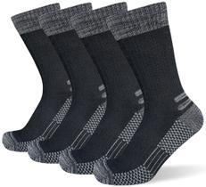 Meias de botas de trabalho suaskk masculinas, acolchoadas grossas, 4 pares