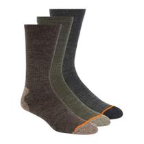 Meias de caminhada à prova de intempéries, pacote com 3 unidades, para homens, marrom escuro Meias de caminhada à prova de intempéries, pacote com 3 unidades, para homens, marrom escuro