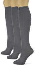 Meias de cano alto até o joelho Soxtrot Solid Grey, pacote 3