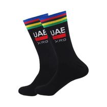 Meias De Ciclismo Unissex Brancas Leves Em Malha Antiderrapantes Compressão MTB Corrida UAE FDJ TEAM