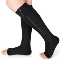 Meias de compressão Ailaka Medical Knee High 15-20 mmHg com bico aberto