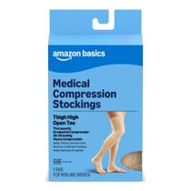 Meias de Compressão Amazon Basics 20-30 mmHg Bege 2XL Meias de Compressão Amazon Basics 20-30 mmHg Bege 2XL