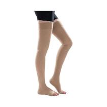 Meias De Compressão Até a Coxa 20-30 mmHg Suporte Gradiente Com Faixa De Silicone Para Tratamento De