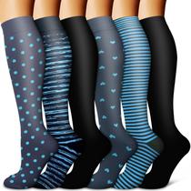 Meias de compressão BLUEENJOY Copper para mulheres e homens (6 pares)