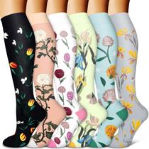 Meias de compressão BLUEENJOY Copper para mulheres e homens (6 pares)