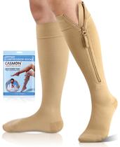 Meias de compressão CASMON 15-20mmHg com zíper para mulheres e homens Meias de compressão CASMON 15-20mmHg com zíper para mulheres e homens