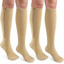 Meias de compressão CASMON Zipper 15-20 mmHg para mulheres e homens Meias de compressão CASMON Zipper 15-20 mmHg para mulheres e homens