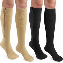 Meias de compressão CASMON Zipper 15-20 mmHg para mulheres e homens Meias de compressão CASMON Zipper 15-20 mmHg para mulheres e homens