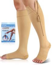Meias de compressão CASMON Zipper 15-20mmHg para mulheres e homens Meias de compressão CASMON Zipper 15-20mmHg para mulheres e homens