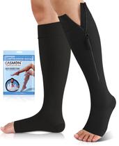 Meias de compressão CASMON Zipper 15-20mmHg para mulheres e homens Meias de compressão CASMON Zipper 15-20mmHg para mulheres e homens